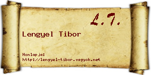 Lengyel Tibor névjegykártya